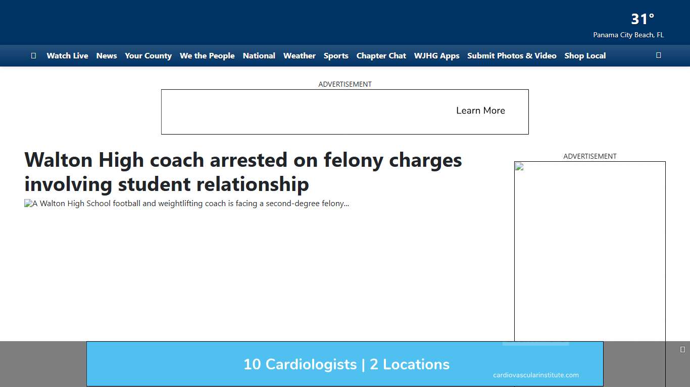 Walton County High School coach suspended for alleged sexual relationship with a student