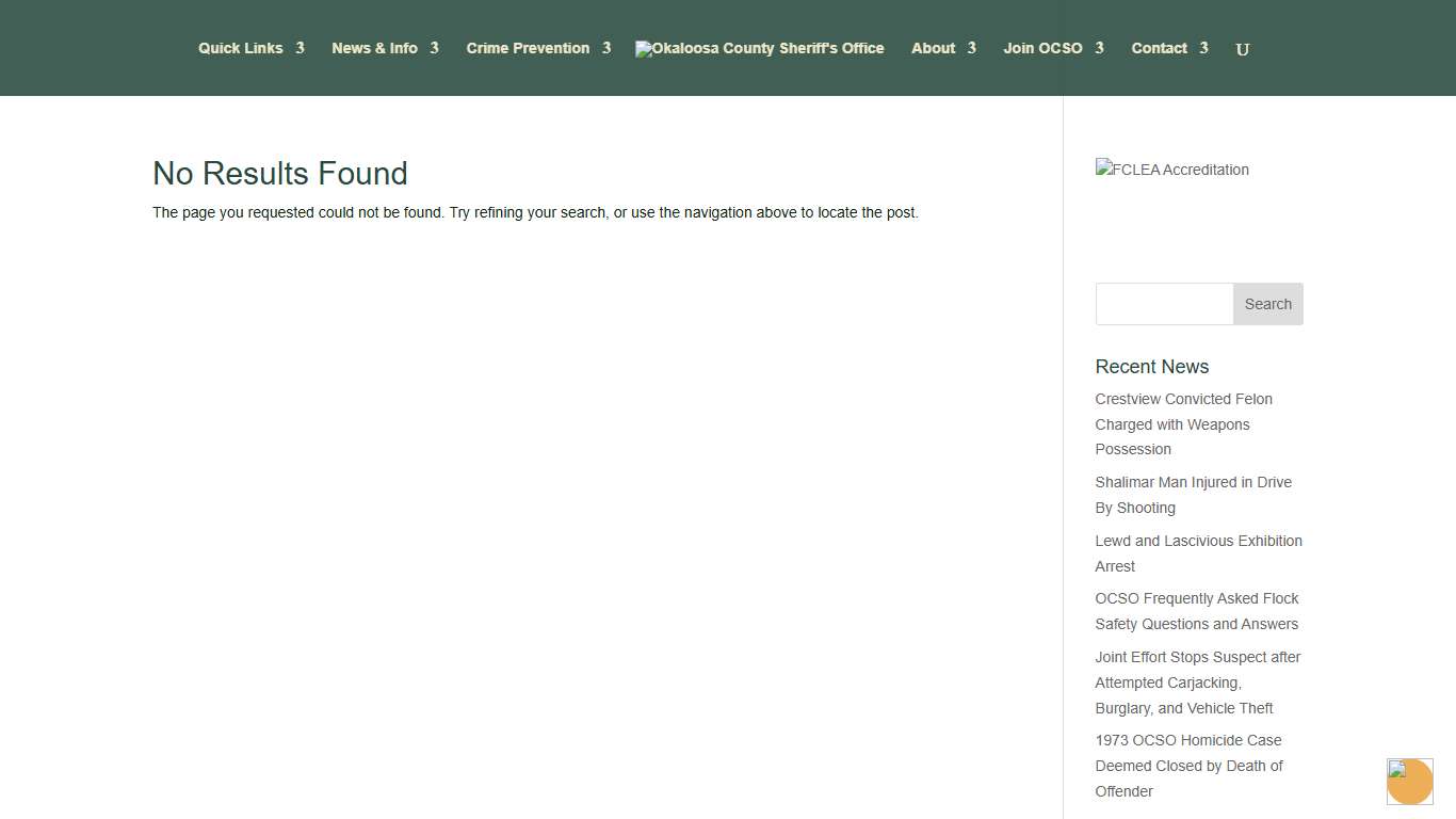 404 Not Found Okaloosa County Sheriff's Office